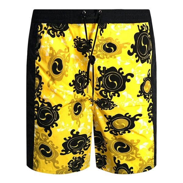 Dsquared2 Floral All Over Design Swim Shorts - Yellow