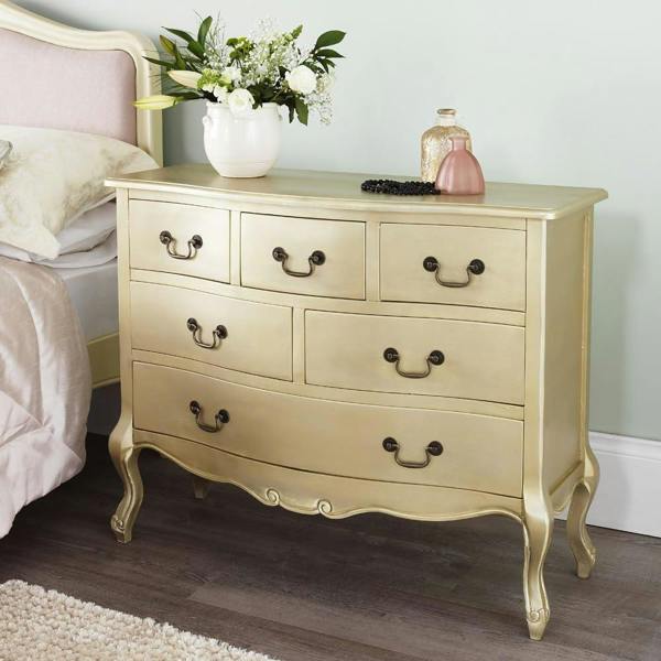 Statement Furniture Juliette Chest of Drawers Large 6 Drawer French Style Bedroom Storage