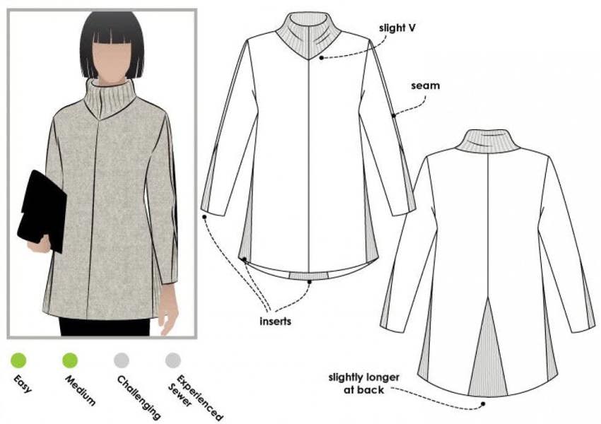 Style Arc Sewing Pattern Mavis Tunic Top - Tops, Tunics for Women - Intermediate