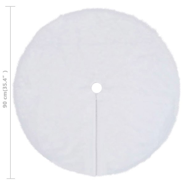 Berkfield Christmas Tree Skirt White 90 cm Faux