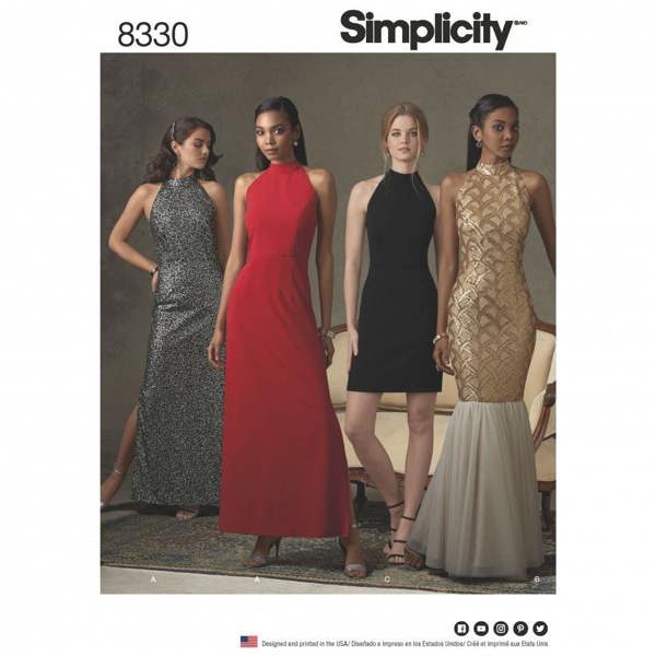 Simplicity Sewing Pattern 8330, Dresses for Women, D5 (4-6-8-10-12) - Intermediate