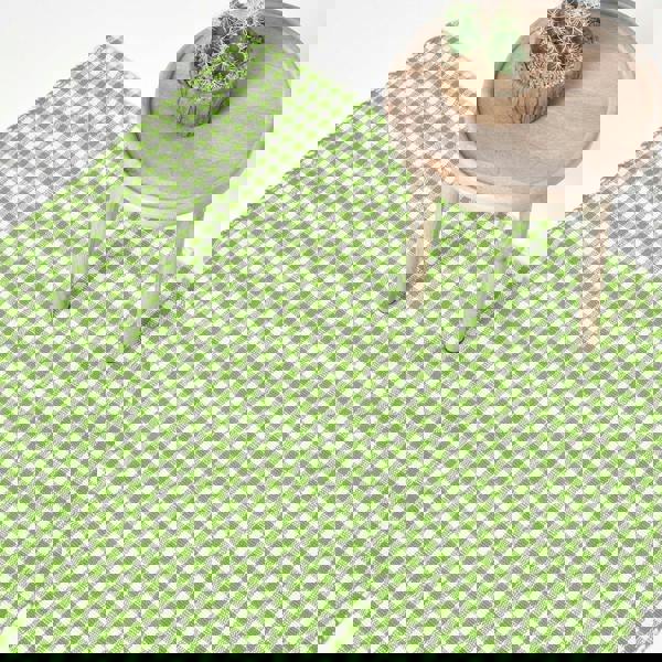 HOMESCAPES Cotton Hand Woven Gingham Check Rug