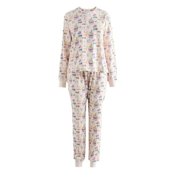 Cath Kidston Womens/Ladies Dogs Cotton Jersey Pyjama Set - Pink - 