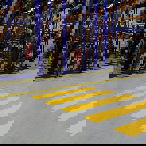 Durable Pedestrian Walkway Replacement | Self-Adhesive Safety Floor Marking