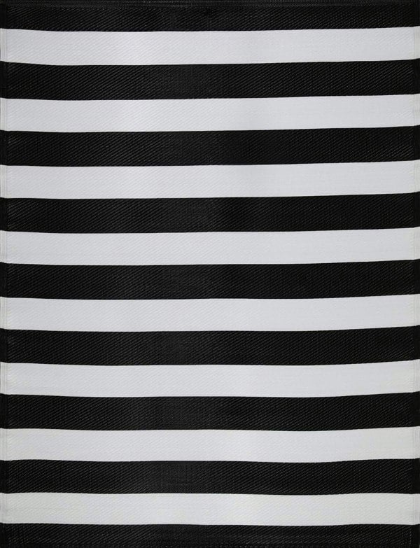 Rainbow Outdoor Rug | Black & White Geometric | The Rugs