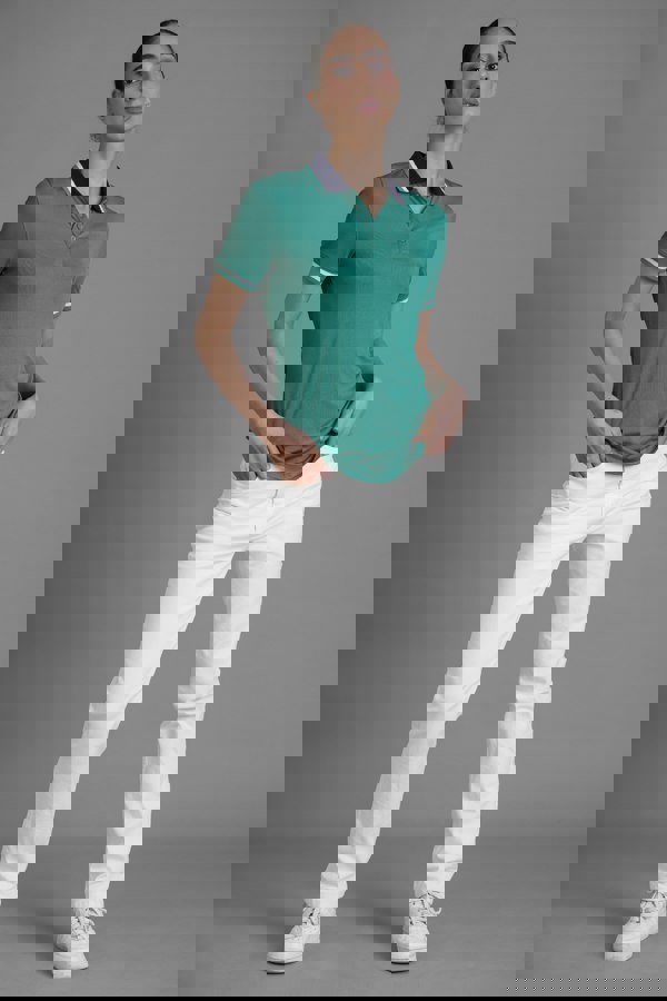 ENORSIA Women's White Straight Leg Jeans