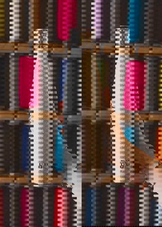 Built New York BUILT 480ml Double Walled Stainless Steel Water Bottle Silver Glitter