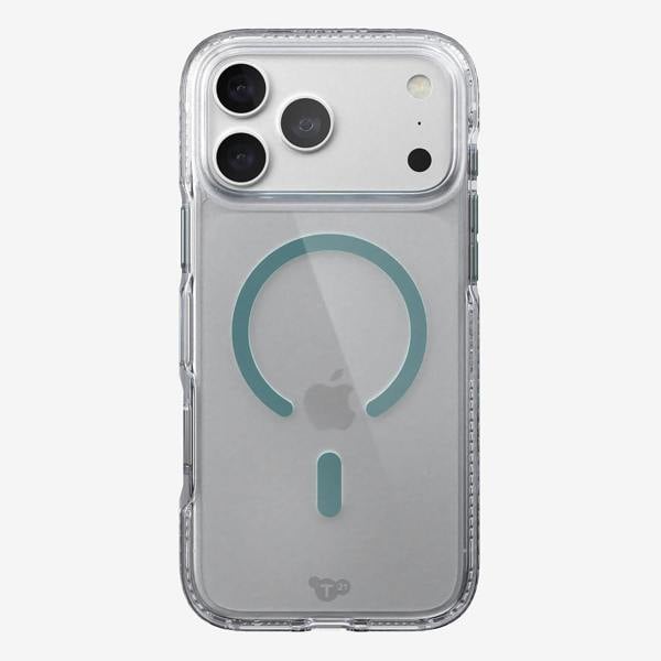 Tech21 Evo Crystal Case with MagSafe for iPhone 17/18 Pro Max 6.9" Clear Emerald Dust - T21-11704