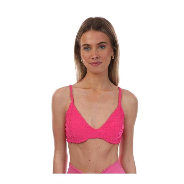 Hugo Womens/Ladies Towel Triangle Cups Bikini Top - Pink - 