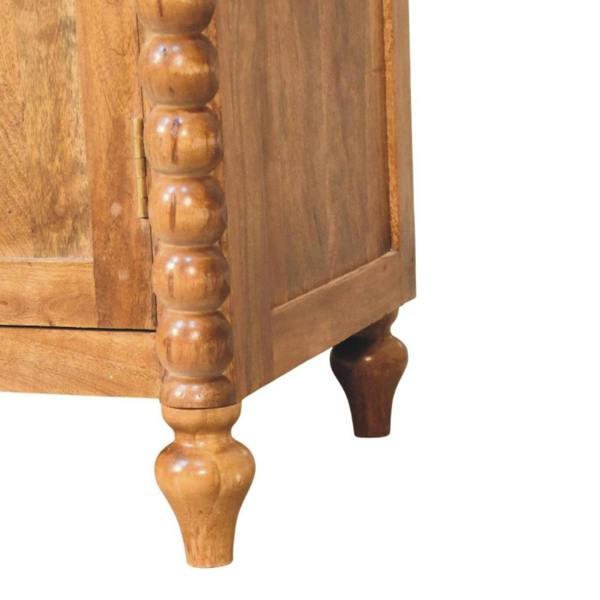 Artisan Furniture Solid Mango Wood Spindle Sideboard, Mango brown