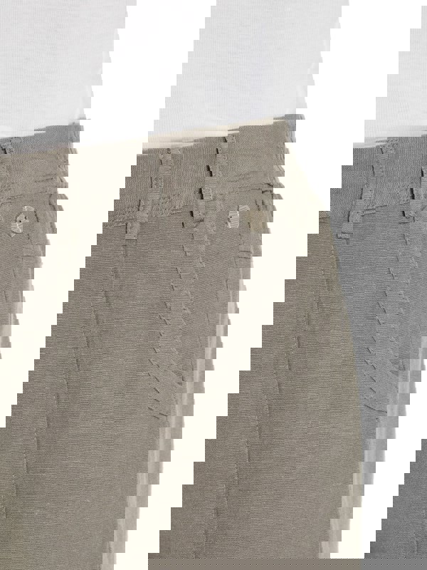 PennyPlain Linen Blend Cropped Trousers - Sage