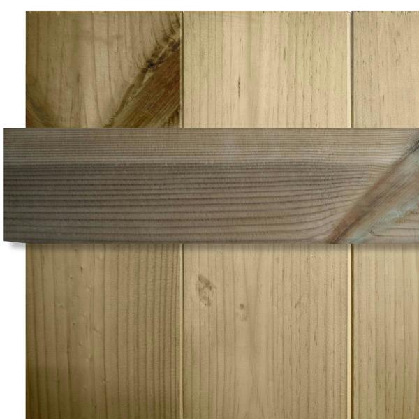 [rackhams variation] gate tongue & groove semi braced flat top [h.1800 x w.options] 4