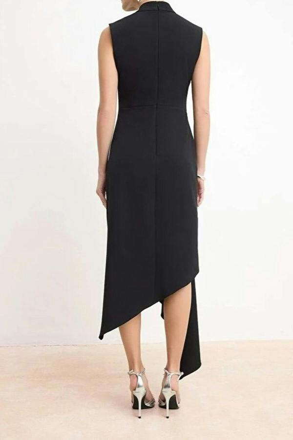 WOVCOR Woven Midi Dress with Accessory Details