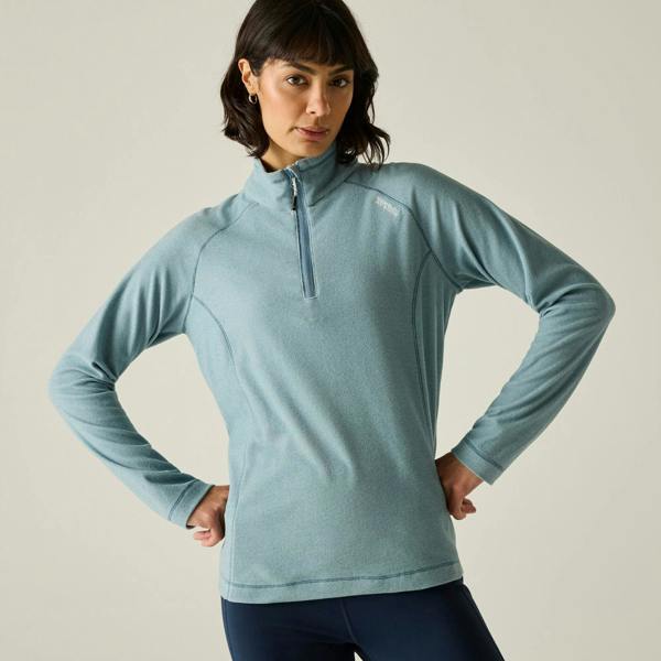 Regatta Great Outdoors Womens Montes Half Zip Fleece Top - Dusky Blue