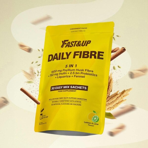 Daily Fibre Supplement 5-in-1 – Digestion & Gut Health Support | Lemon & Lime, Pack of 1