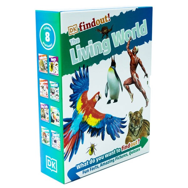 DKfindout!: The Living World Collection 8 Books Box Set Animals, Bugs, Human Body, Reptiles & more