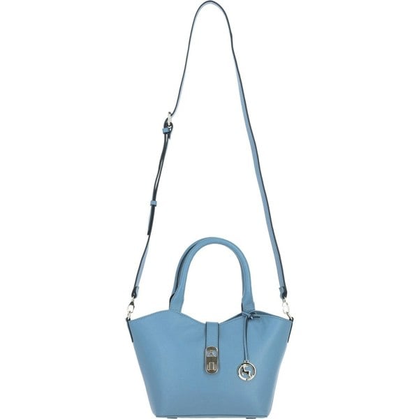 Real Leather Shoulder Bag with Detachable Crossbody Strap: 64739