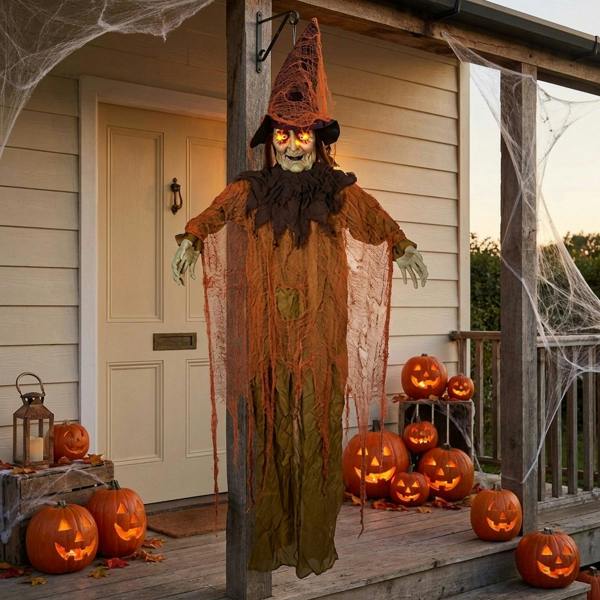 Garden Greatness Hanging Haunted LED Animated Witch