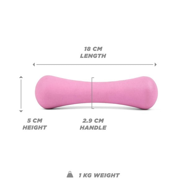 Phoenix Fitness Neoprene Dumbbell Weight 1KG - Pink