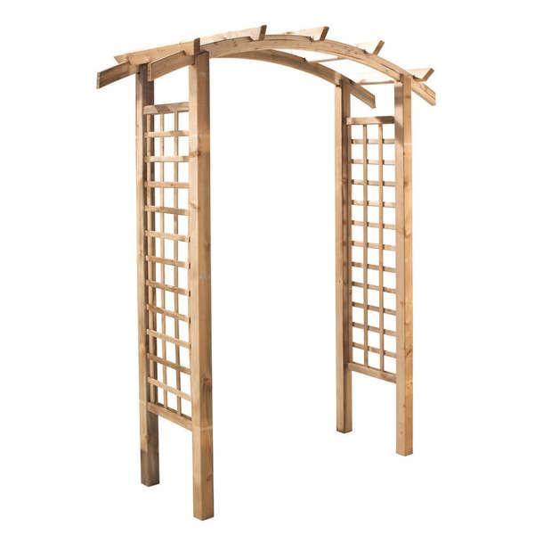 Cerland Celeste Curved Garden Arch 2.1m Pressure Treated Wooden Arch Trellis