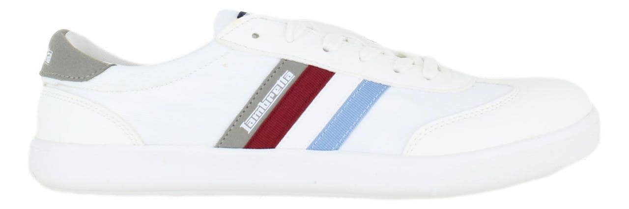 Lambretta Vulkan Mens Casual Smart Lace Up Canvas Pump Trainers