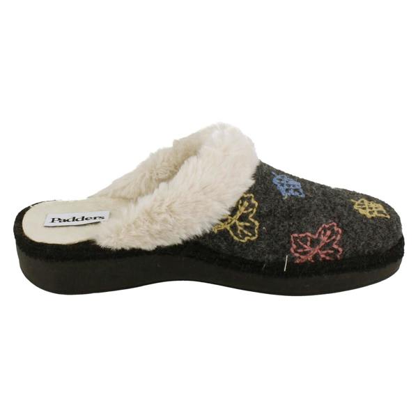 Padders Ladies Padders Lusekofte Detailed Mule Slippers Sorrel