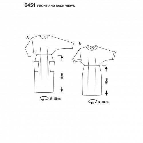 Burda Sewing Pattern 6451 Dresses For Women, 8 to 18 - Intermediate
