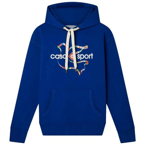 Casablanca Drapeau De Collombes Printed Blue Hoodie