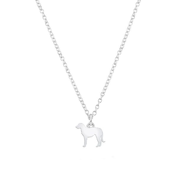 Mylee London Irish Wolfhound Silhouette Silver Necklace - Personalised