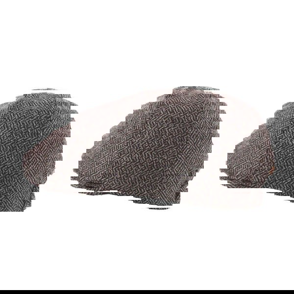 Heritage Traditions Herringbone Tweed Panel Flat Cap