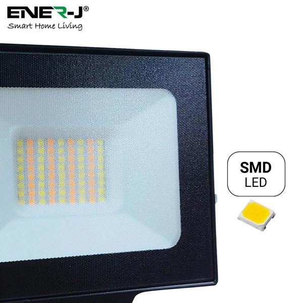 ENER-J 30W LED Floodlights With CCT Switchable & PIR ready (not included), 2700 Lm, IP65, 3 Years Warranty