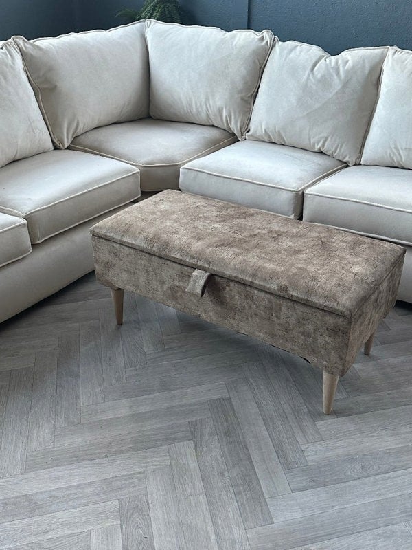 PREMIUM BROWN Ottoman footstool