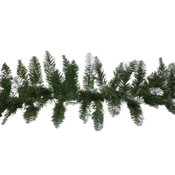 Samuel Alexander 2.7m x 25cm Snow Tipped Plain Christmas Garland with 200 Tips