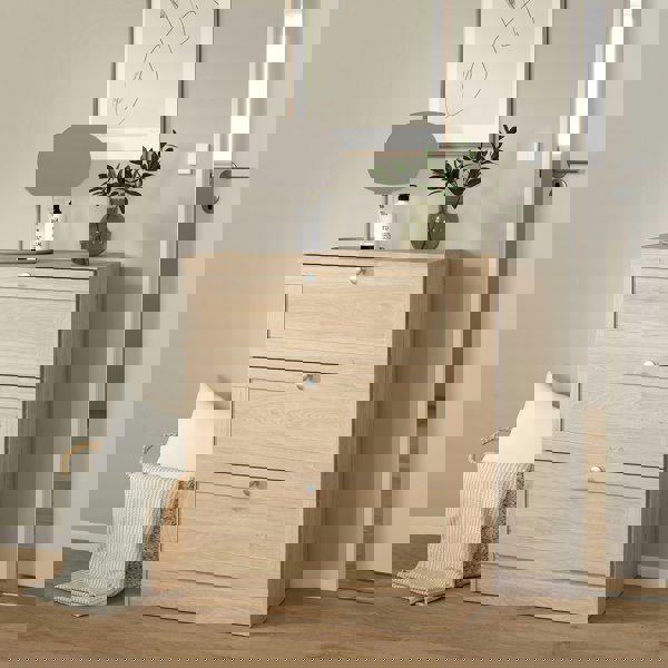 Furniture To Go Brande Chest with 3 Frame Drawers in Jackson Hickory