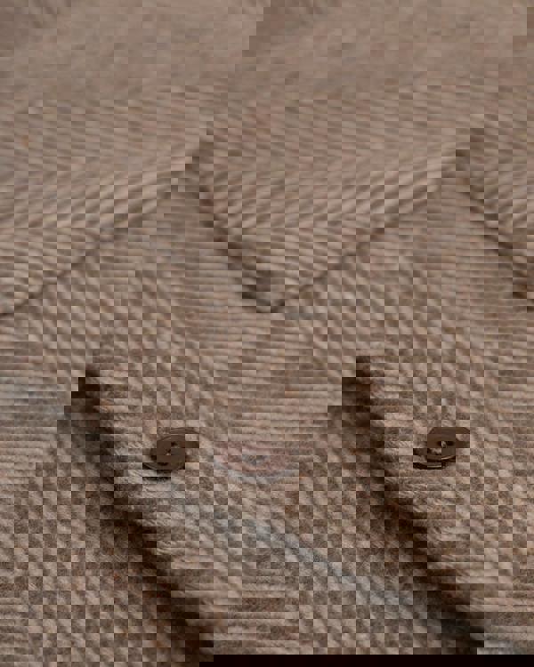 Larsson & Co Brown & Stone Herringbone Textured Overshirt