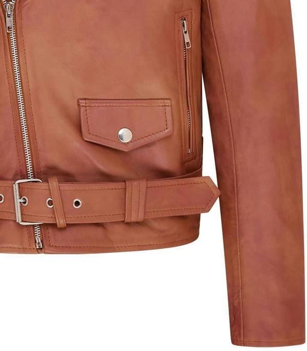 Infinity Leather Mens Classic Brando Leather Biker Jacket - Heinola