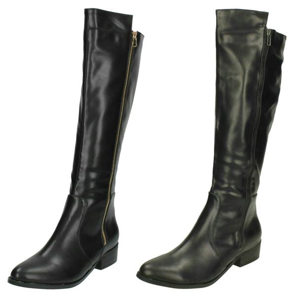 Spot On Ladies Spot On Knee High Boots