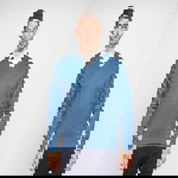 Gabicci G00K01 Mens Vee Neck Sweater Gabicci Classic  - DENIM