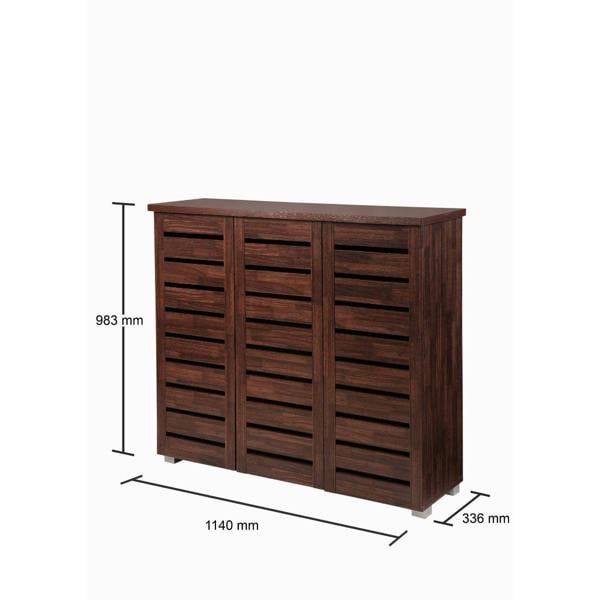 Timber Art Design 5 Tier Shoe Storage Cabinet 3 Door Cupboard Stand Rack Unit