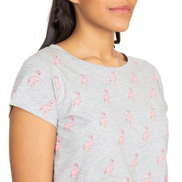 Trespass Womens Carolyn Short Sleeved Patterned T Shirt - Grey