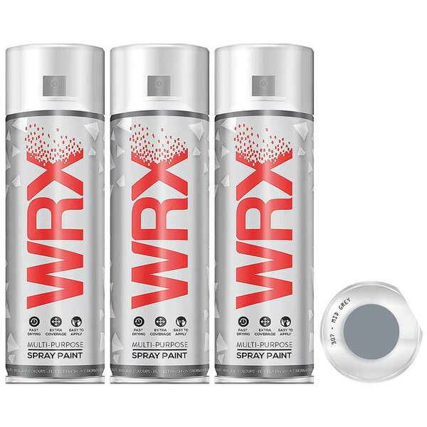 WRX 3X WRX Mid Grey Spray Paint Acrylic 400ml