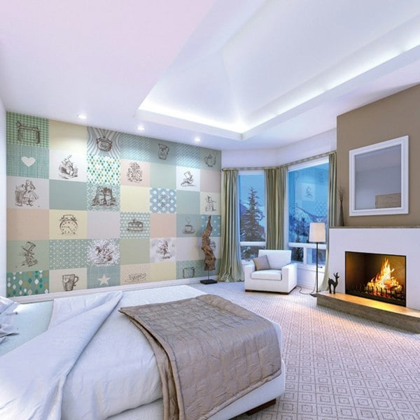 Origin Murals Alice In Wonderland Retro Illustrations - Natural