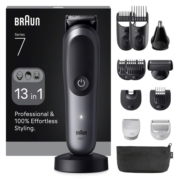 Braun All-in-One Series 7, AIO7560, 13-in-1 Grooming Kit - Grey