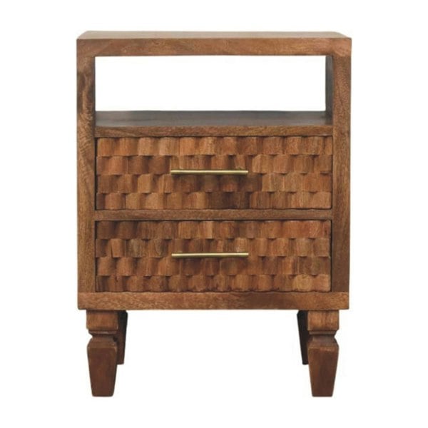 Artisan Furniture Solid Wood Arno Bedside in Golden Teak