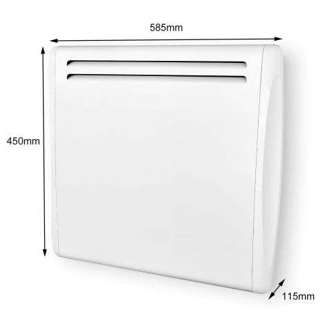 MYLEK Ceramic Panel Heater - Electric Radiator 1000W - Thermostat with Programmable Timer LCD Display