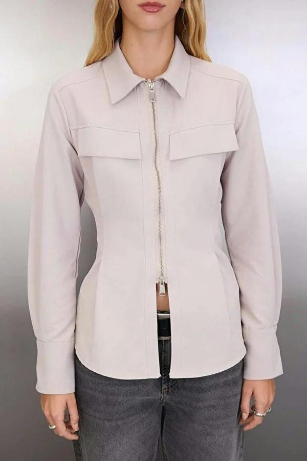WOVCOR Zipper Detailed Shirt