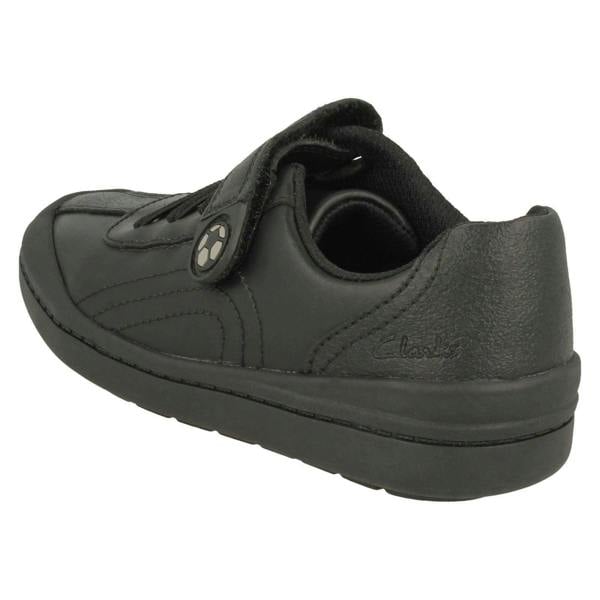 Clarks Boys Clarks Football Detailed School Shoes Rock Pass