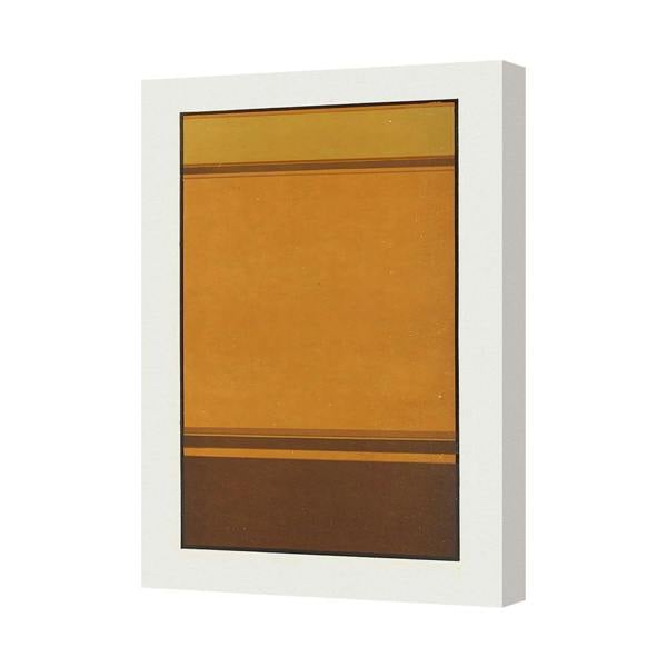 Benjamin Tate Design Abstract Yellow Orange Brown Canvas Wall Art Print For Modern Home Decor