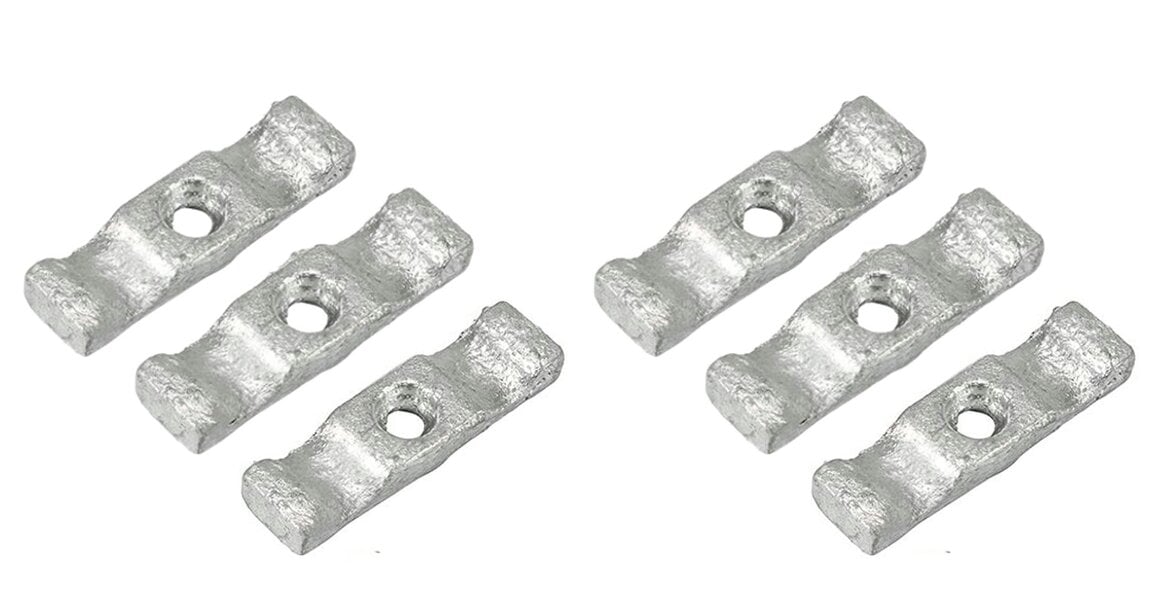 Haven Heritage 6 X Bright Zinc Plated Large 2" Turn Button Catches - Shed Door/Gate & Rabbit Hutch Latches