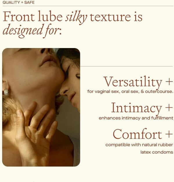 Roam Front Lube for Intimate Comfort - 100% Natural & Vegan Water Based - 50ml
